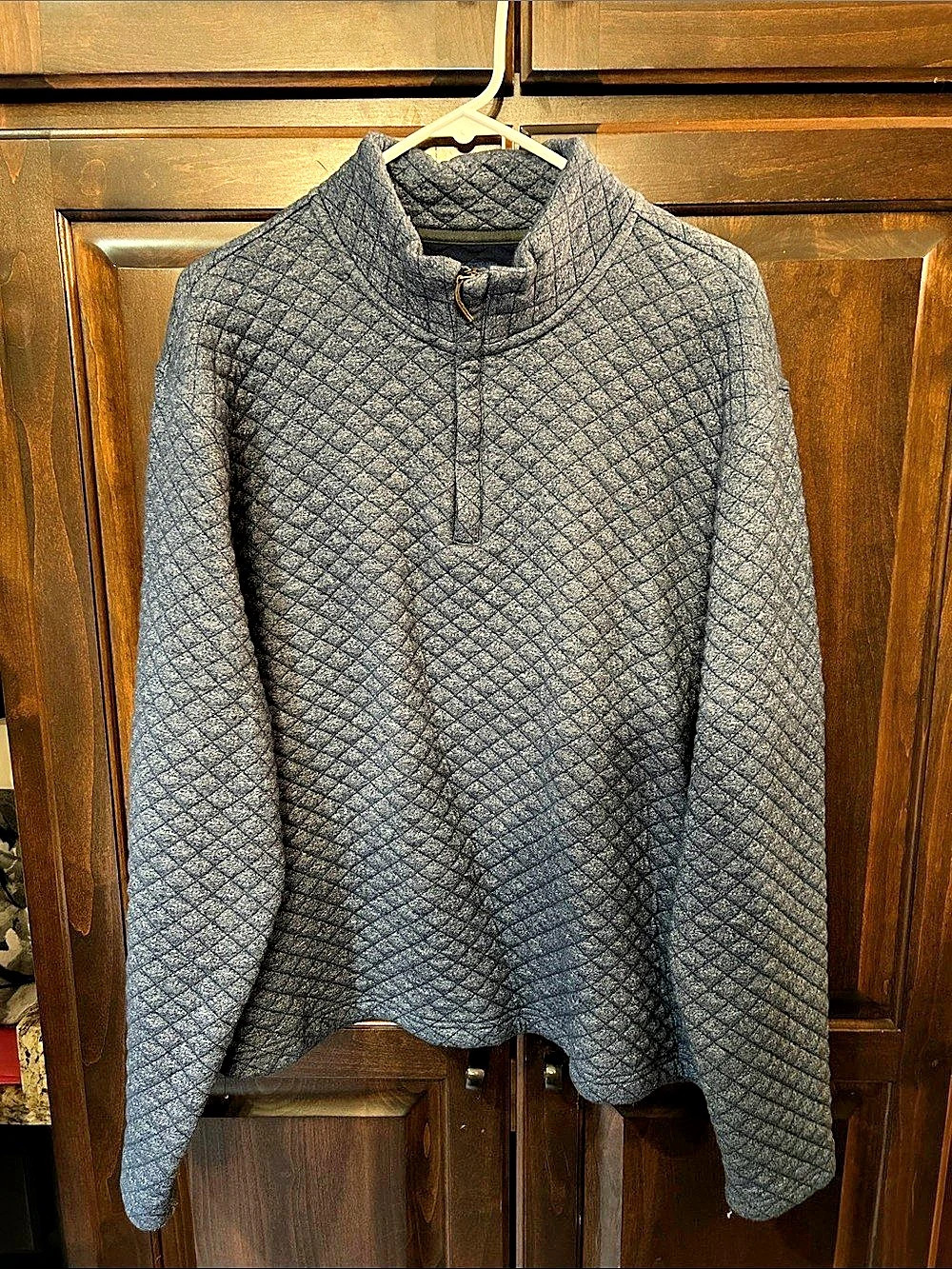 Oxford Quilted Pullover in Gray Size XXL Like New